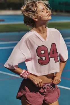 Active Mesh Cropped Graphic Tee