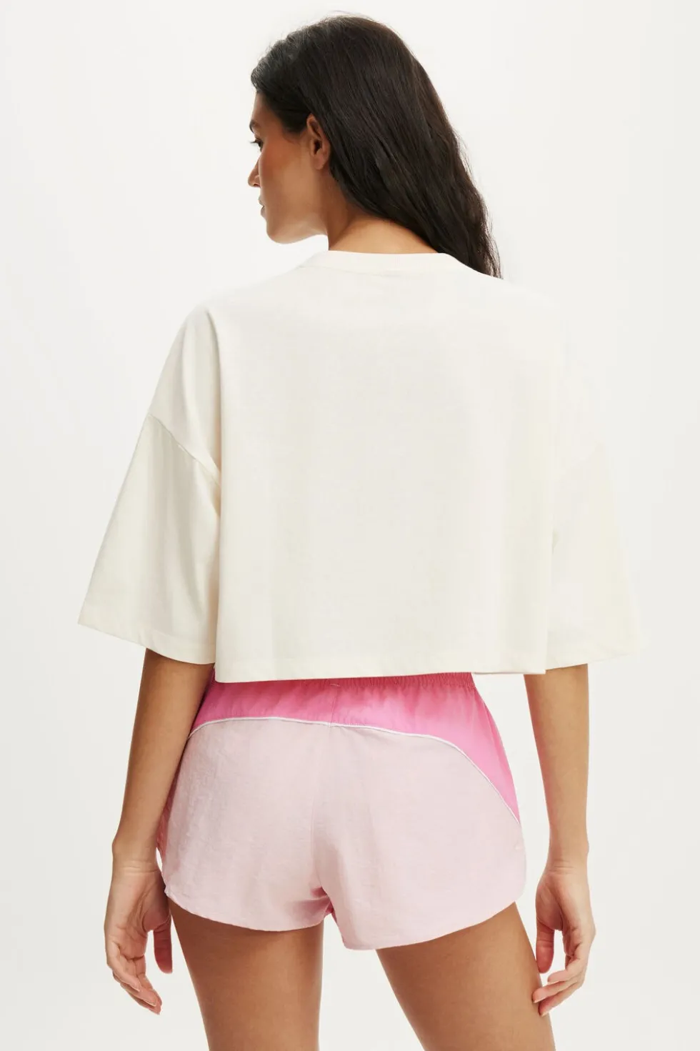 Active Mesh Cropped Graphic Tee