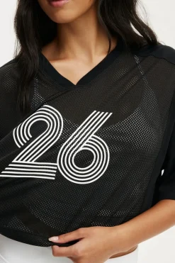 Active Mesh Cropped Graphic Tee