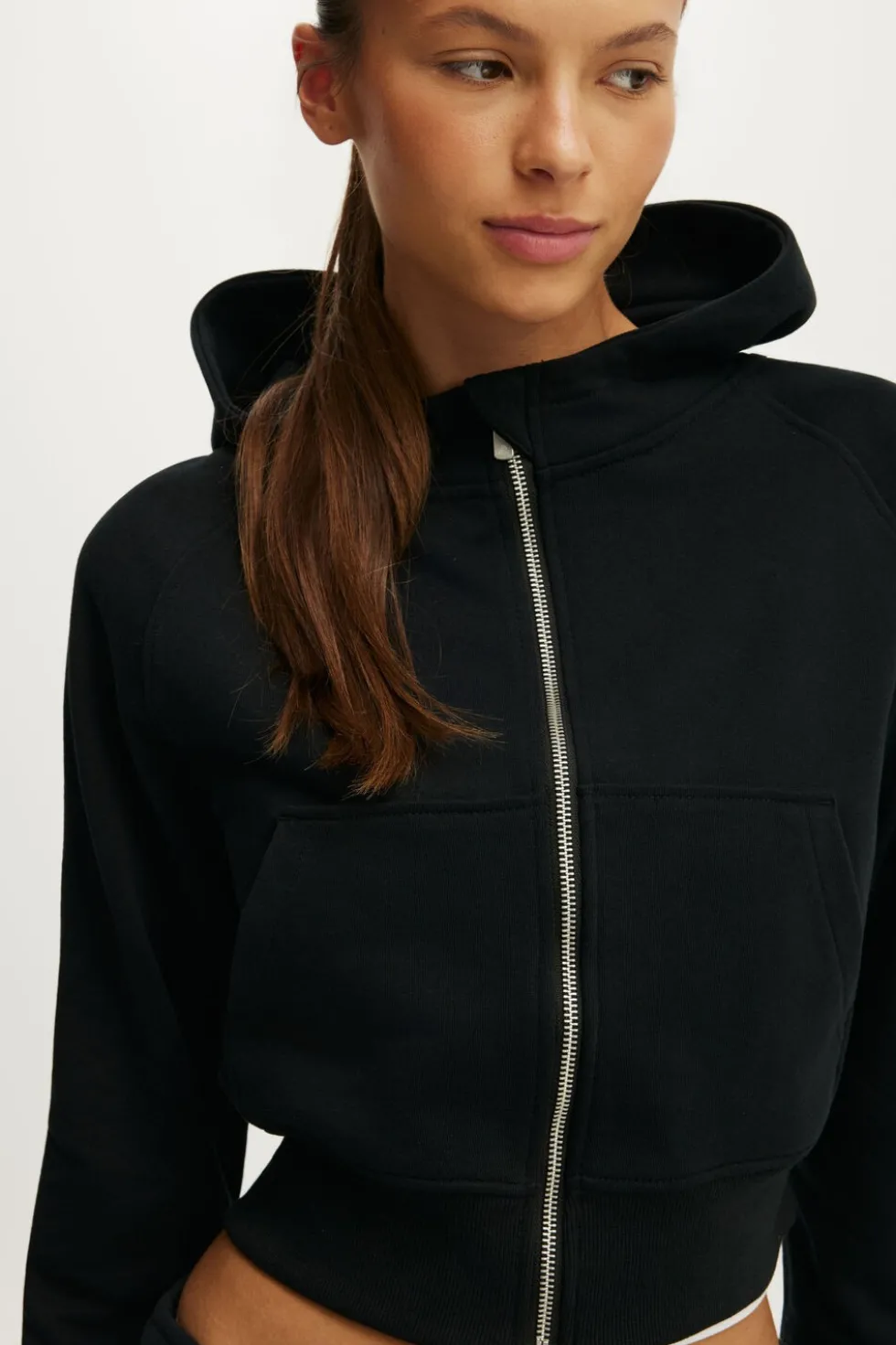 Active Raglan Zip Through Hoodie