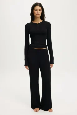 Airy Soft Henley Long Sleeve