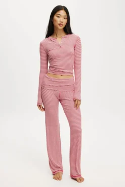 Airy Soft Henley Long Sleeve