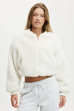 Ariel Faux Fur Bomber Jacket