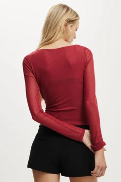 Ashley Mesh Long Sleeve Top