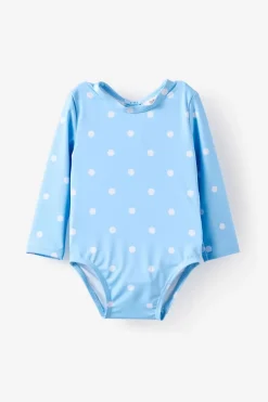 Baby Long Sleeve Keyhole Back Swimsuit