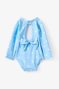Baby Long Sleeve Keyhole Back Swimsuit