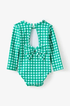 Baby Long Sleeve Keyhole Back Swimsuit