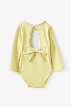 Baby Long Sleeve Keyhole Back Swimsuit