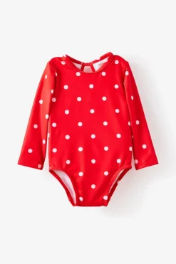 Baby Long Sleeve Keyhole Back Swimsuit