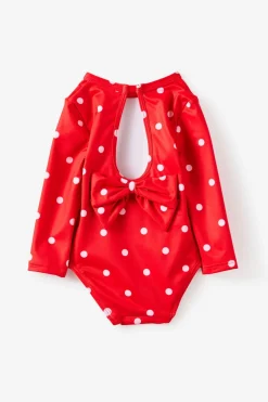 Baby Long Sleeve Keyhole Back Swimsuit