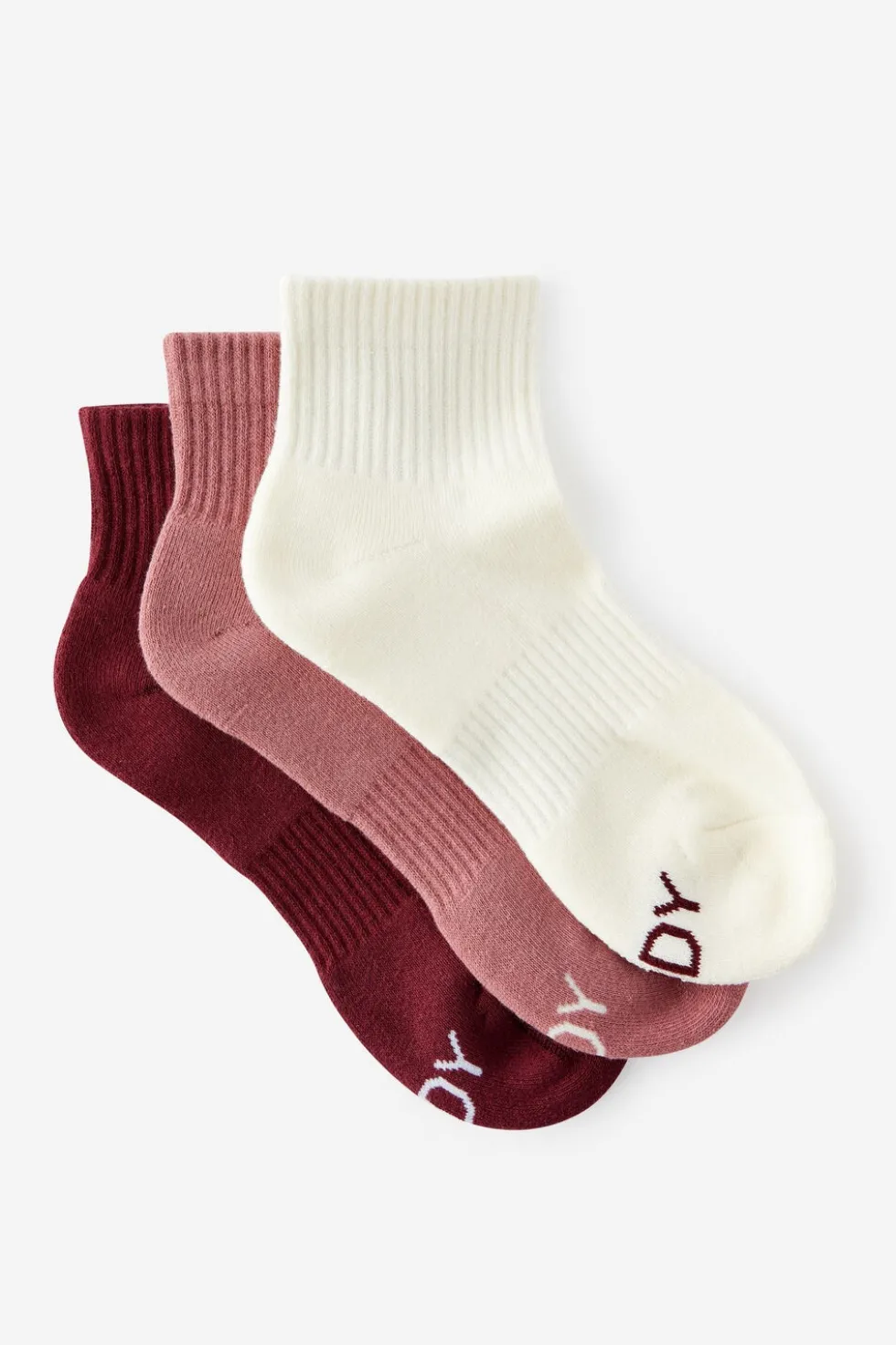 Body Qtr Crew Sock 3Pk
