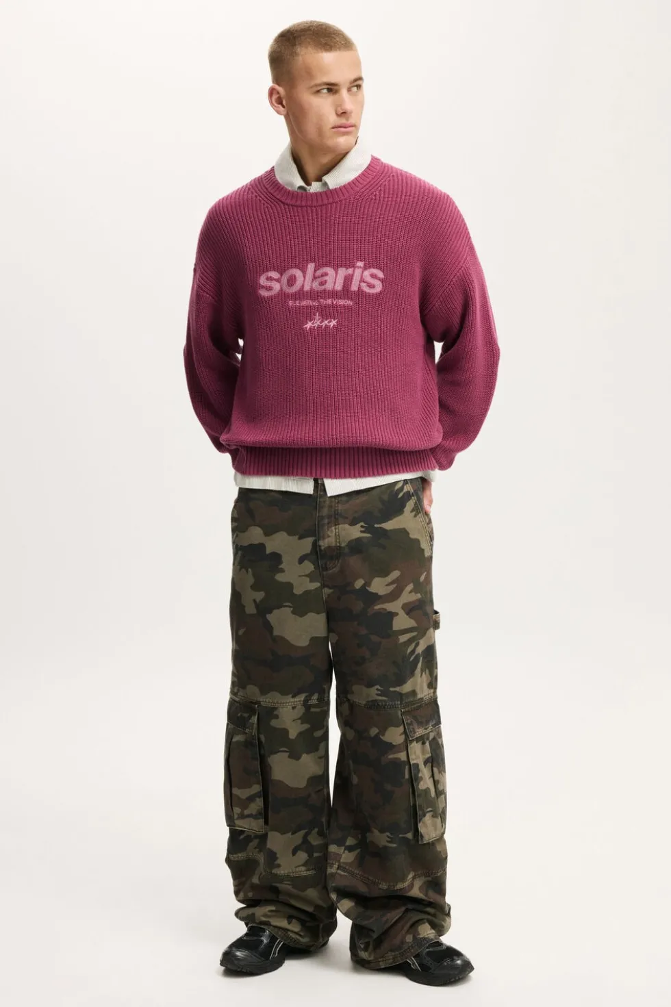 Box Fit Crew Knit