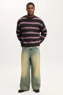 Box Fit Fuzzy Crew Knit