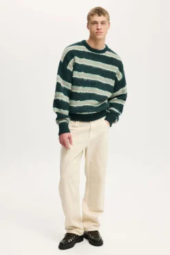 Box Fit Fuzzy Crew Knit