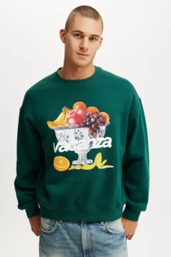 Box Fit Graphic Crew Sweater