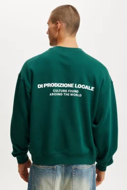 Box Fit Graphic Crew Sweater
