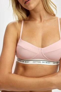 Branded Cotton Balconette Bralette