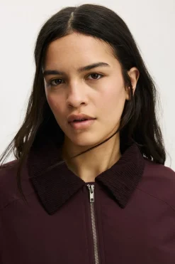 Contrast Collar Oversized Jacket
