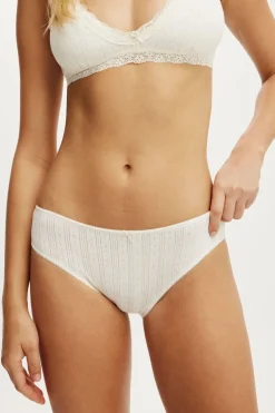 Cotton Pointelle Bikini Brief