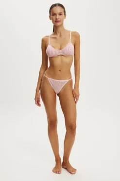 Cotton Pointelle Triangle Padded Bralette