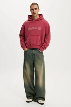 Cropped Fit Graphic Hoodie