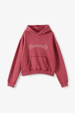 Cropped Fit Graphic Hoodie