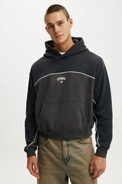 Cropped Fit Graphic Hoodie