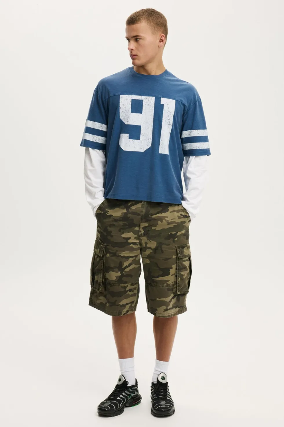 Cropped Fit Graphic T-Shirt