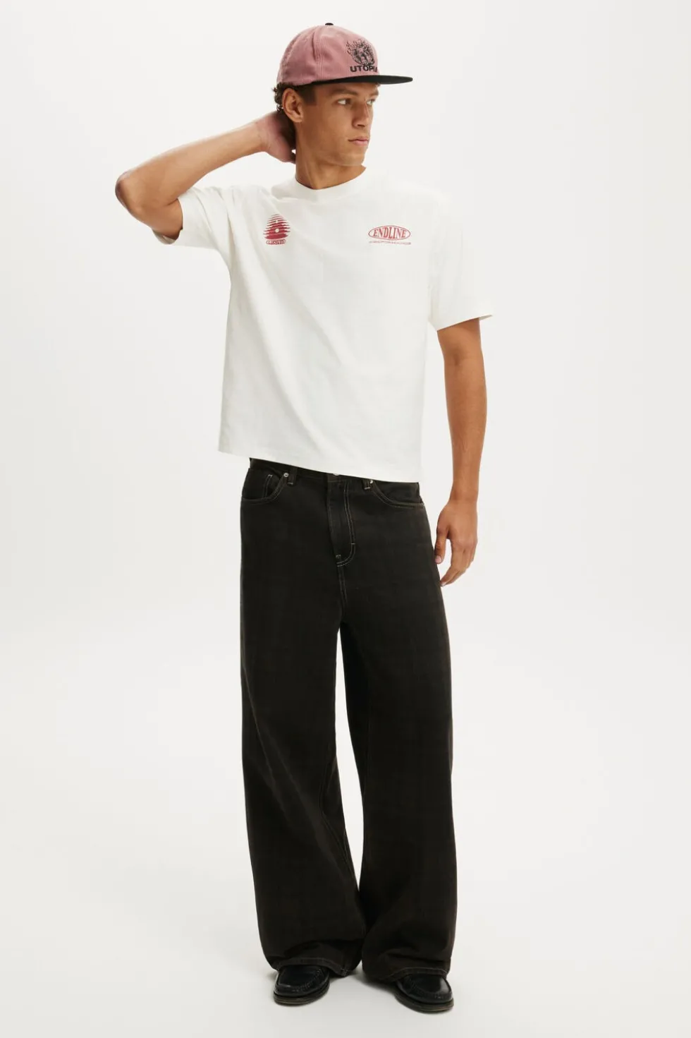 Cropped Fit Graphic T-Shirt