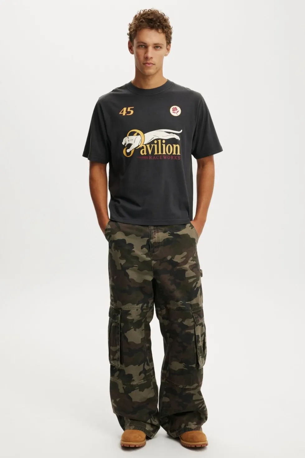 Cropped Fit Graphic T-Shirt