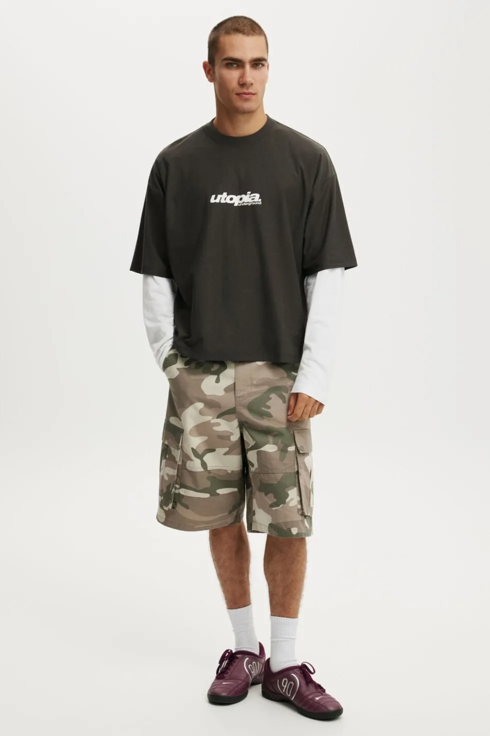 Cropped Fit Graphic T-Shirt