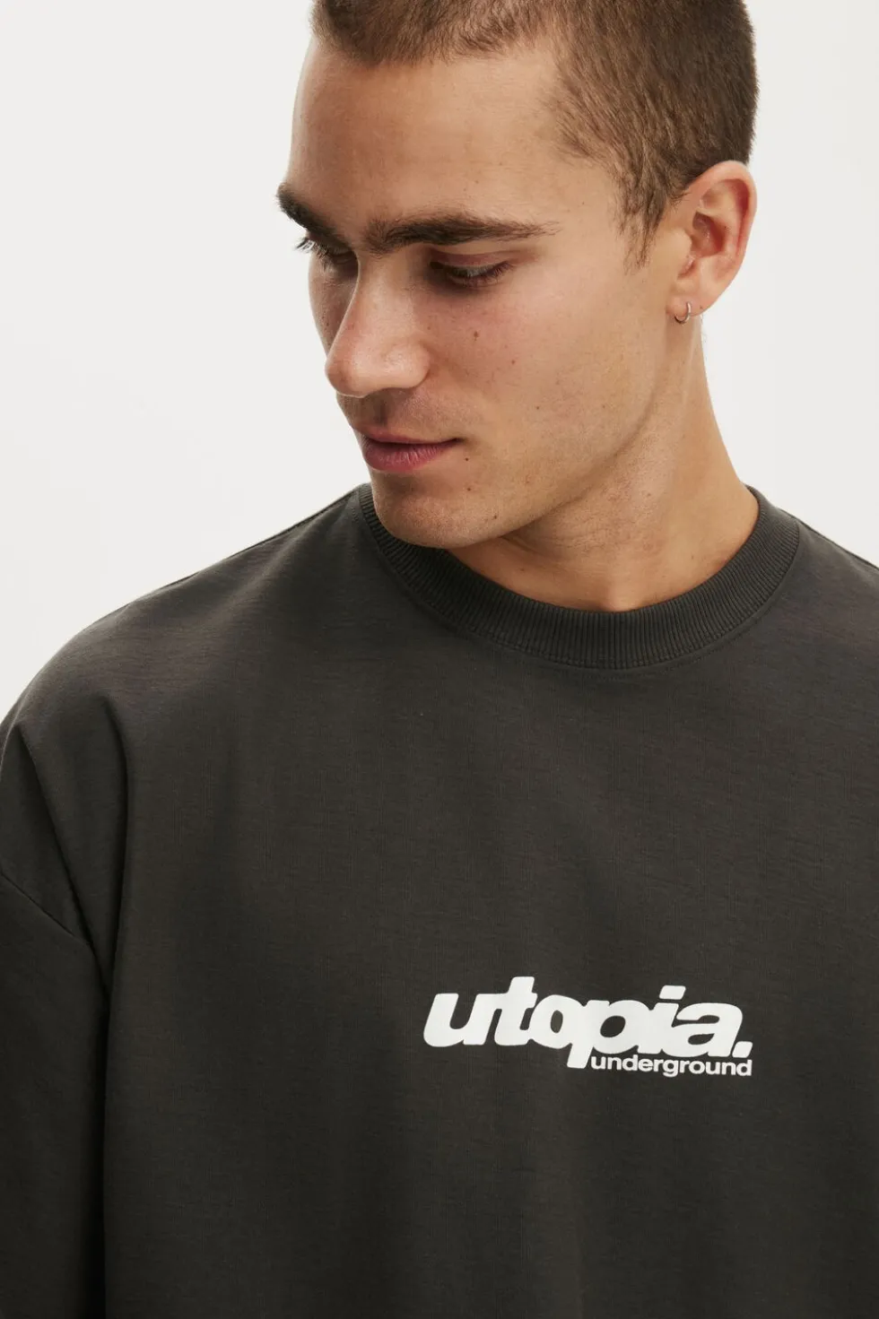 Cropped Fit Graphic T-Shirt