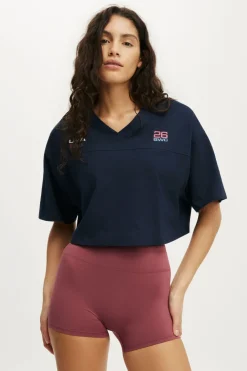 Cropped Graphic Sporty Tee