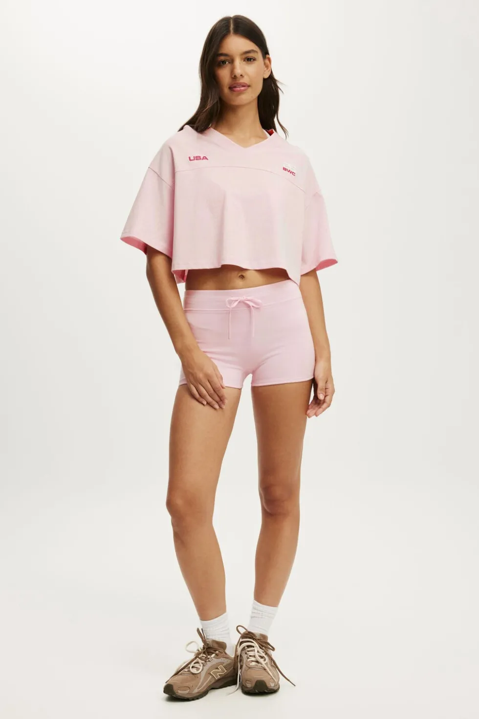 Cropped Graphic Sporty Tee