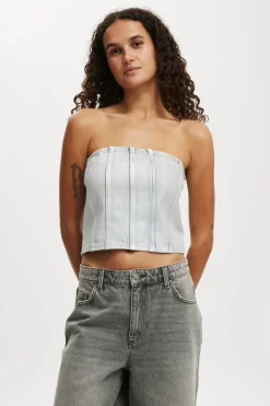 Denim Tube Top