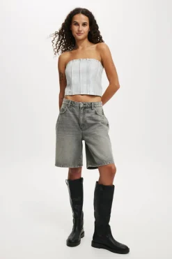 Denim Tube Top