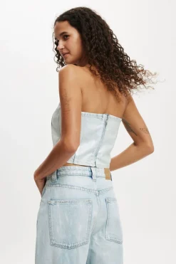 Denim Tube Top