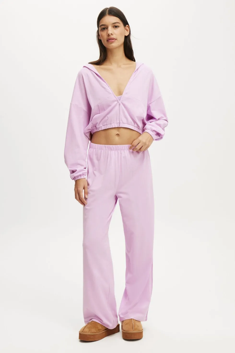 Departure Lounge Crop Hoodie