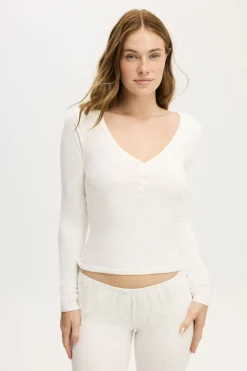 Dreamy Soft Henley Long Sleeve