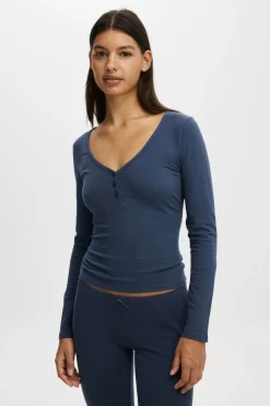 Dreamy Soft Henley Long Sleeve