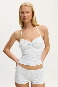 Dreamy Soft Ruched Halter Top