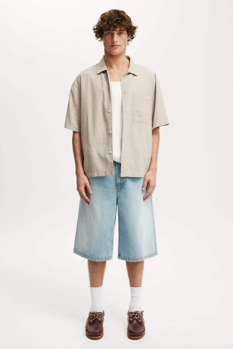 Eli Linen Blend Short Sleeve Shirt