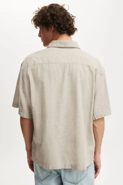 Eli Linen Blend Short Sleeve Shirt