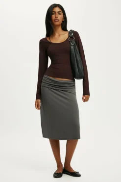 Everyday Smooth Scoop Neck Long Sleeve