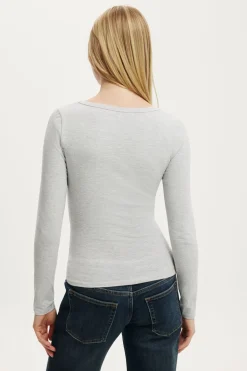 Everyday Smooth Scoop Neck Long Sleeve