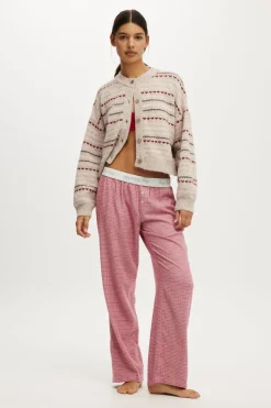Flannel Wide Leg Pant