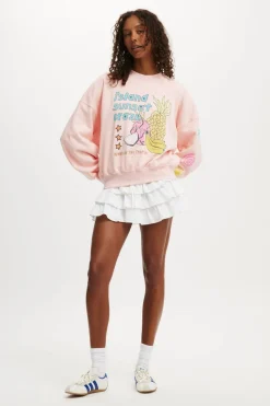 Fleece Graphic Crew Sweatshirt