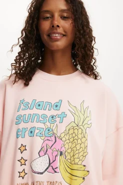 Fleece Graphic Crew Sweatshirt