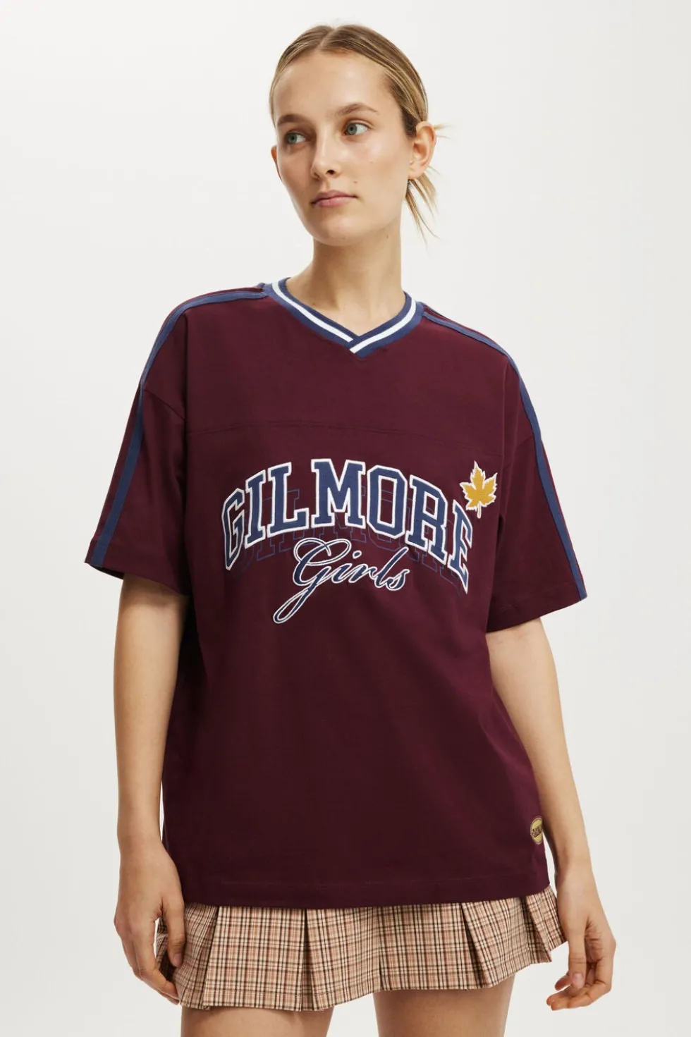 Gilmore Girls V Neck Retro Boxy Tee