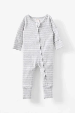 Growie Long Sleeve Rib All In One Romper